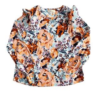 Anthropologie Porridge Floral Printed Top Medium